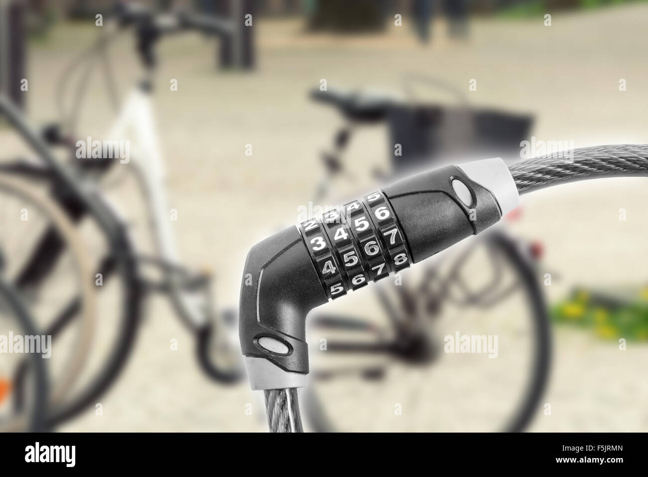 Libre d'un code verrou pour vélo Banque D'Images