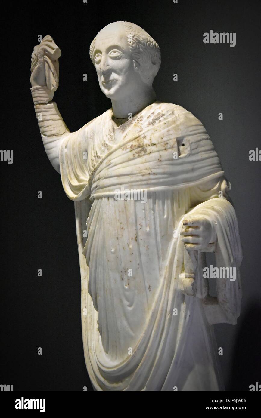 Le Musée Archéologique d'Ephèse (turc : Efes Müzesi) Selçuk près d'Izmir, Turquie. Proconsul Stephanos statue. Banque D'Images