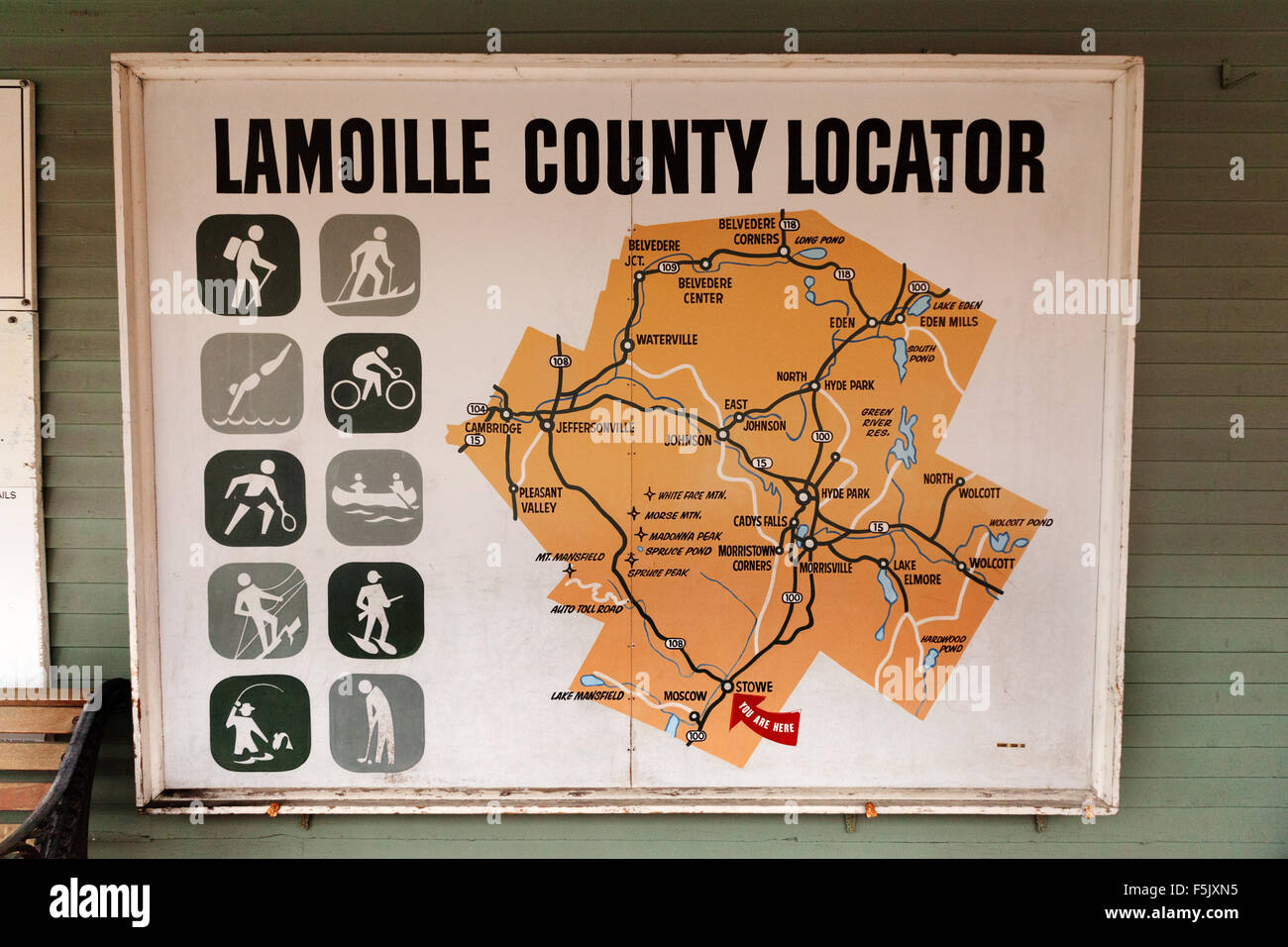 Plan de Lamoille Comté, Vermont New England USA Banque D'Images