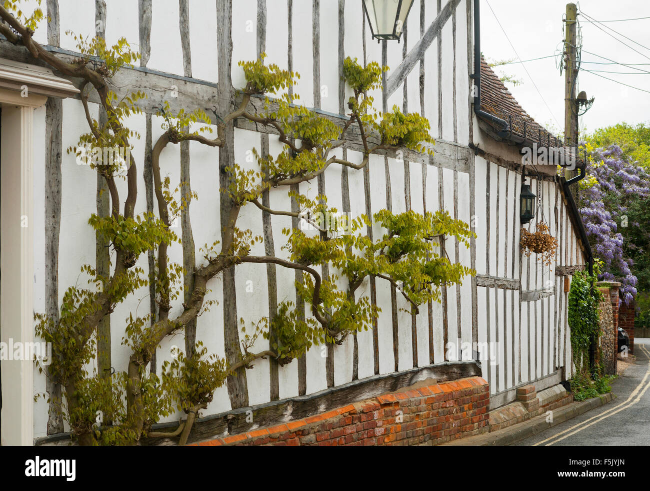 Bâtiment à colombages traditionnel, Clare, Suffolk Banque D'Images