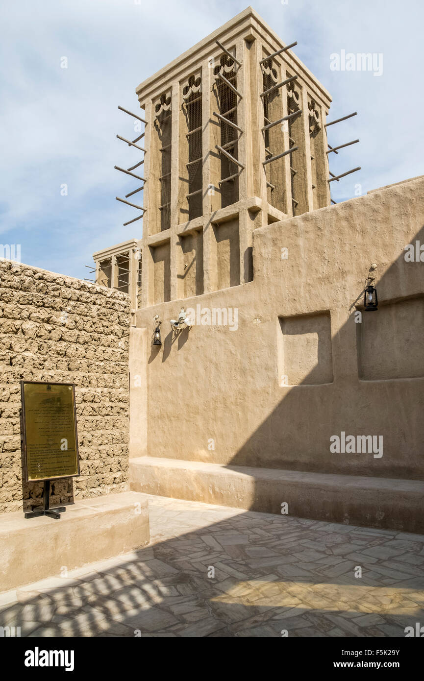Dubai Heritage Village tours à vent Banque D'Images