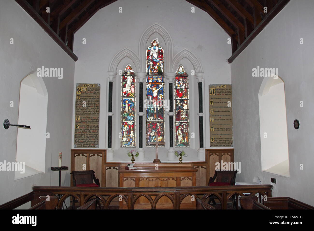 St Michel et tous les Anges à Bosherston, Pembrokeshire, Pays de Galles, Dyfed, Grande-Bretagne, Royaume-Uni, UK, Europe Banque D'Images