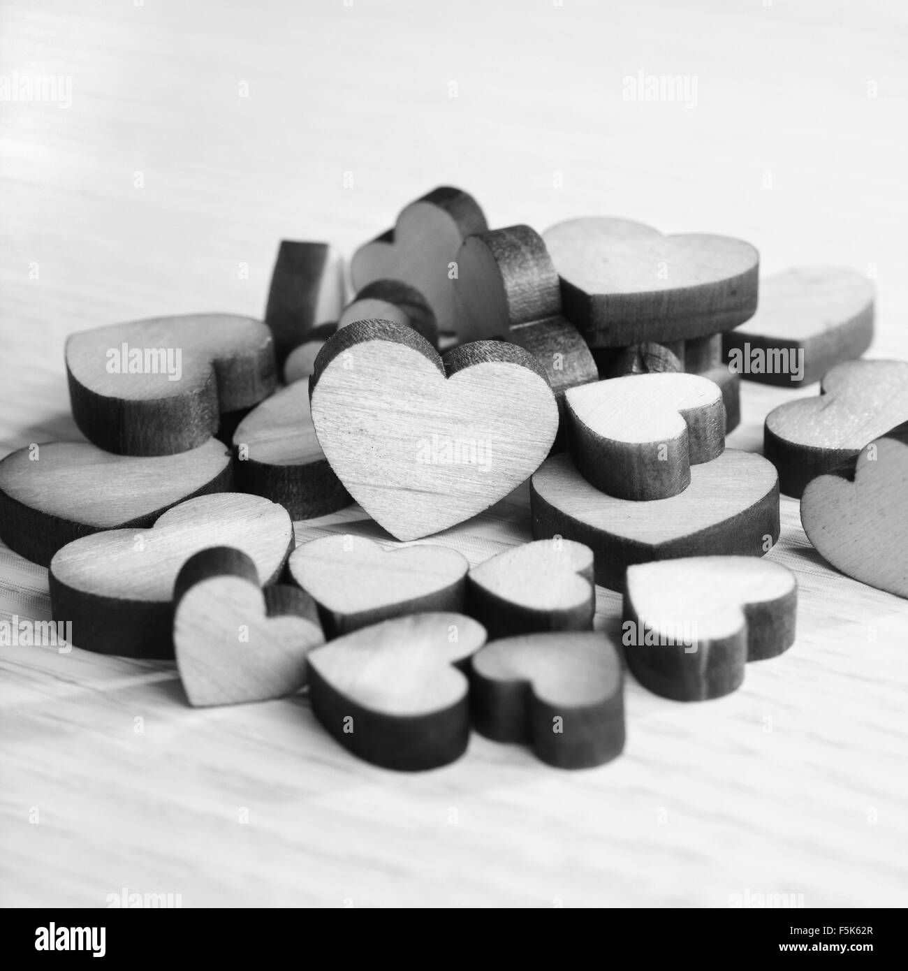 Coeurs en bois Banque D'Images