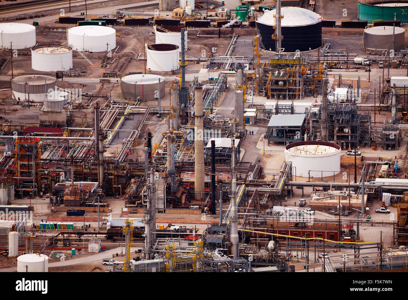 Avis de Salt Lake City les raffineries de pétrole pendant la journée Banque D'Images