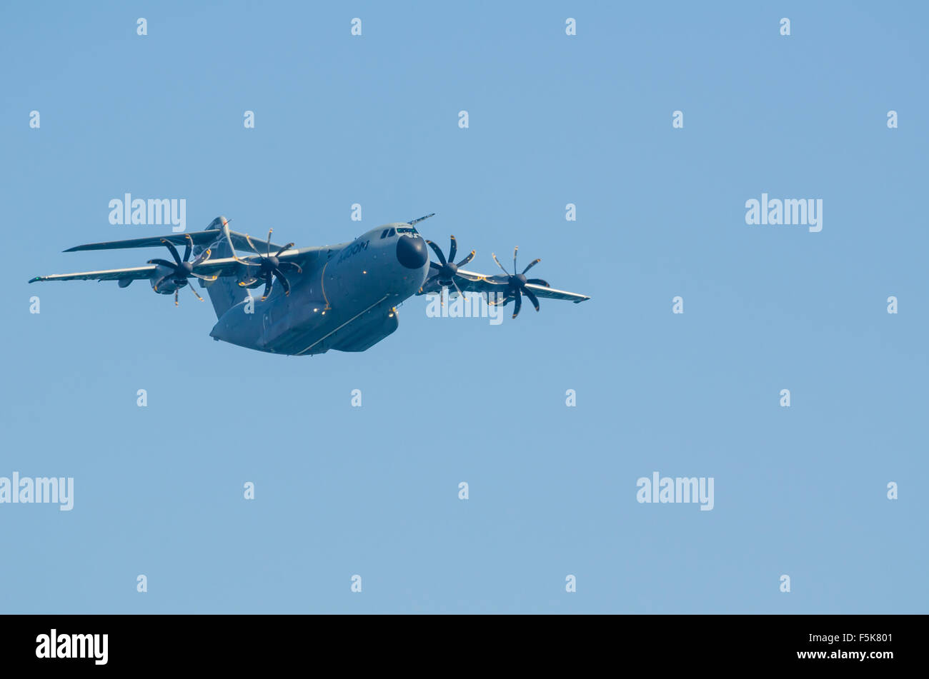 SAN JAVIER, Espagne, 18 octobre 2015 : col de l'Airbus A400M à l'avion de air show célébrant la Patulla Aguila 30e Banque D'Images