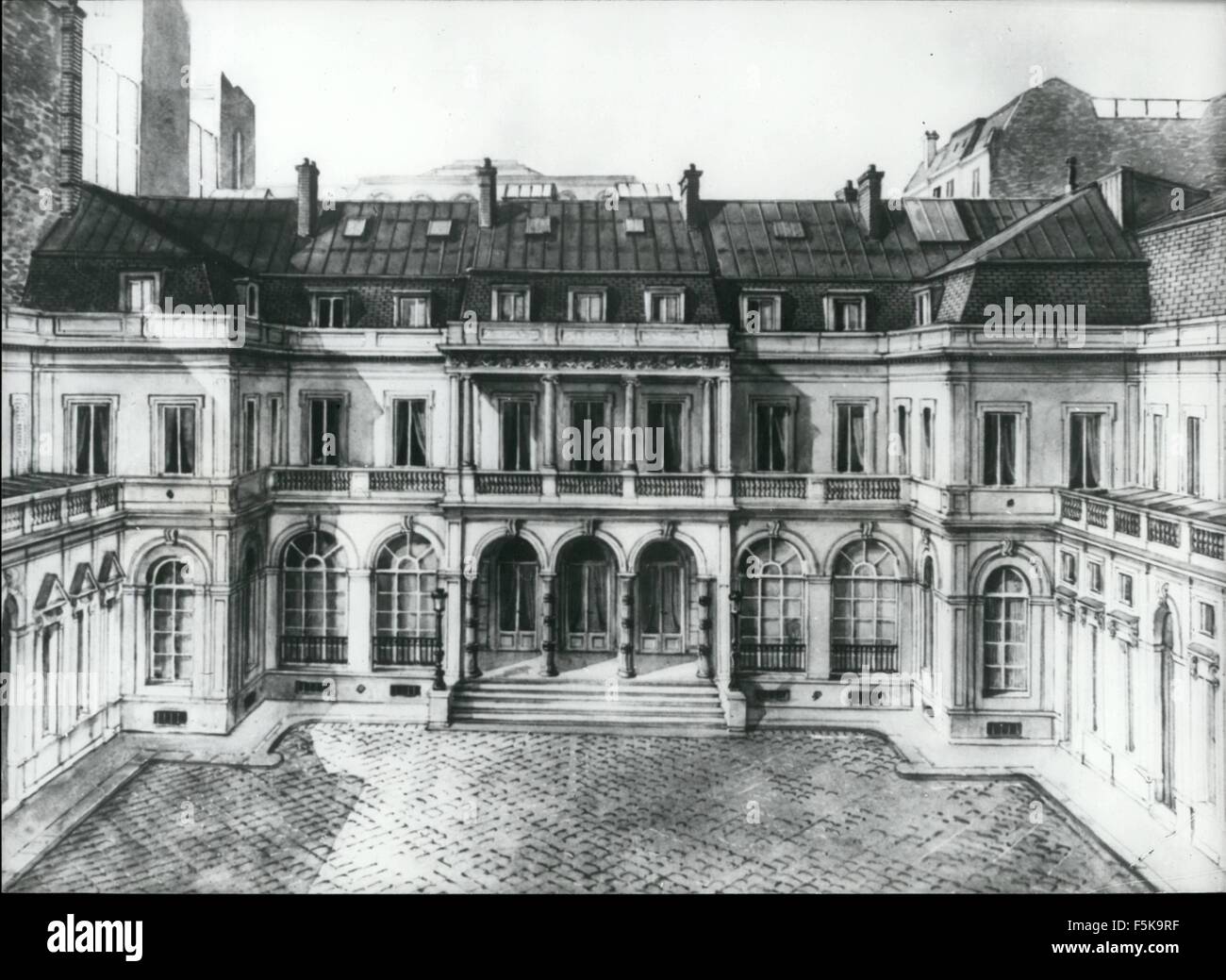 1968 - Entrée de la résidence du Baron James de Rothschild au 21, rue Laffitte, Paris. © Keystone Photos USA/ZUMAPRESS.com/Alamy Live News Banque D'Images