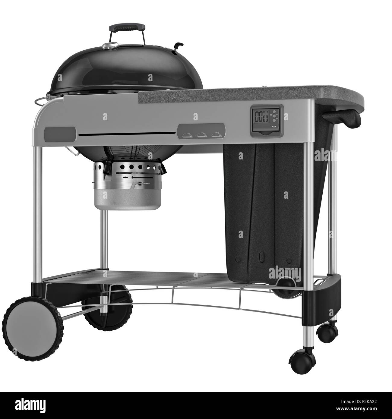 Grill avec minuterie automatique et système de contrôle Banque D'Images