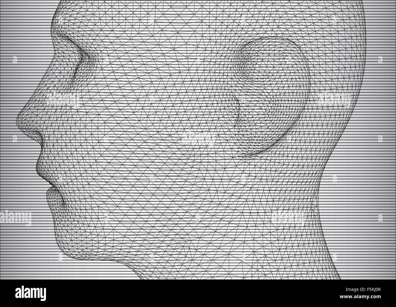 3D de la conception des droits de l'homme fil de fer. Illustration de Vecteur