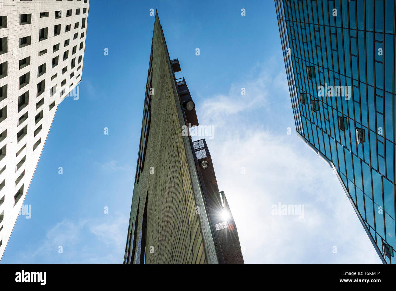 L'architecture moderne, Westerdok, Amsterdam, Pays-Bas Banque D'Images