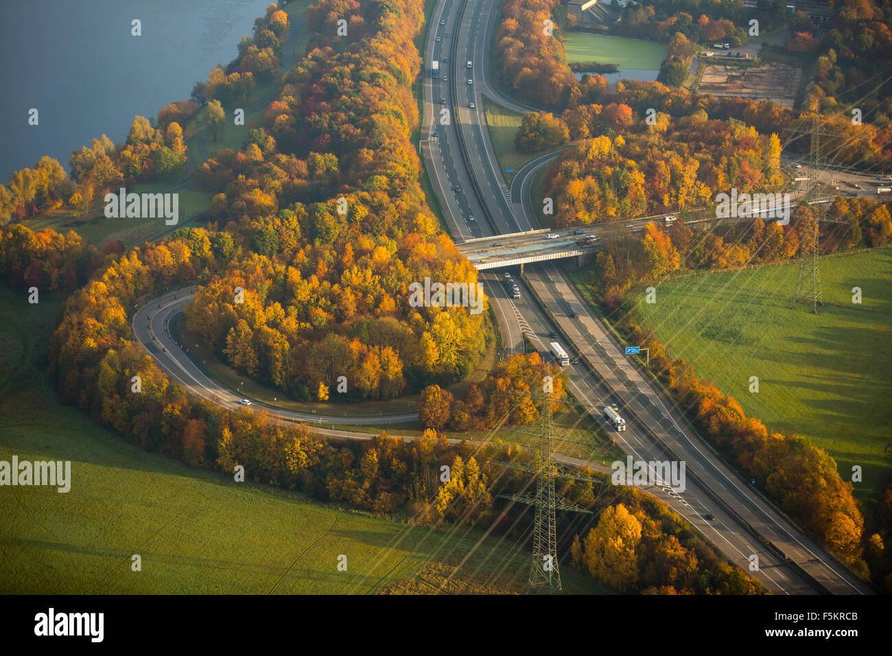 A43, Witten-Herbede, autre sortie pont, autoroute, Witten, bridge construction site Banque D'Images