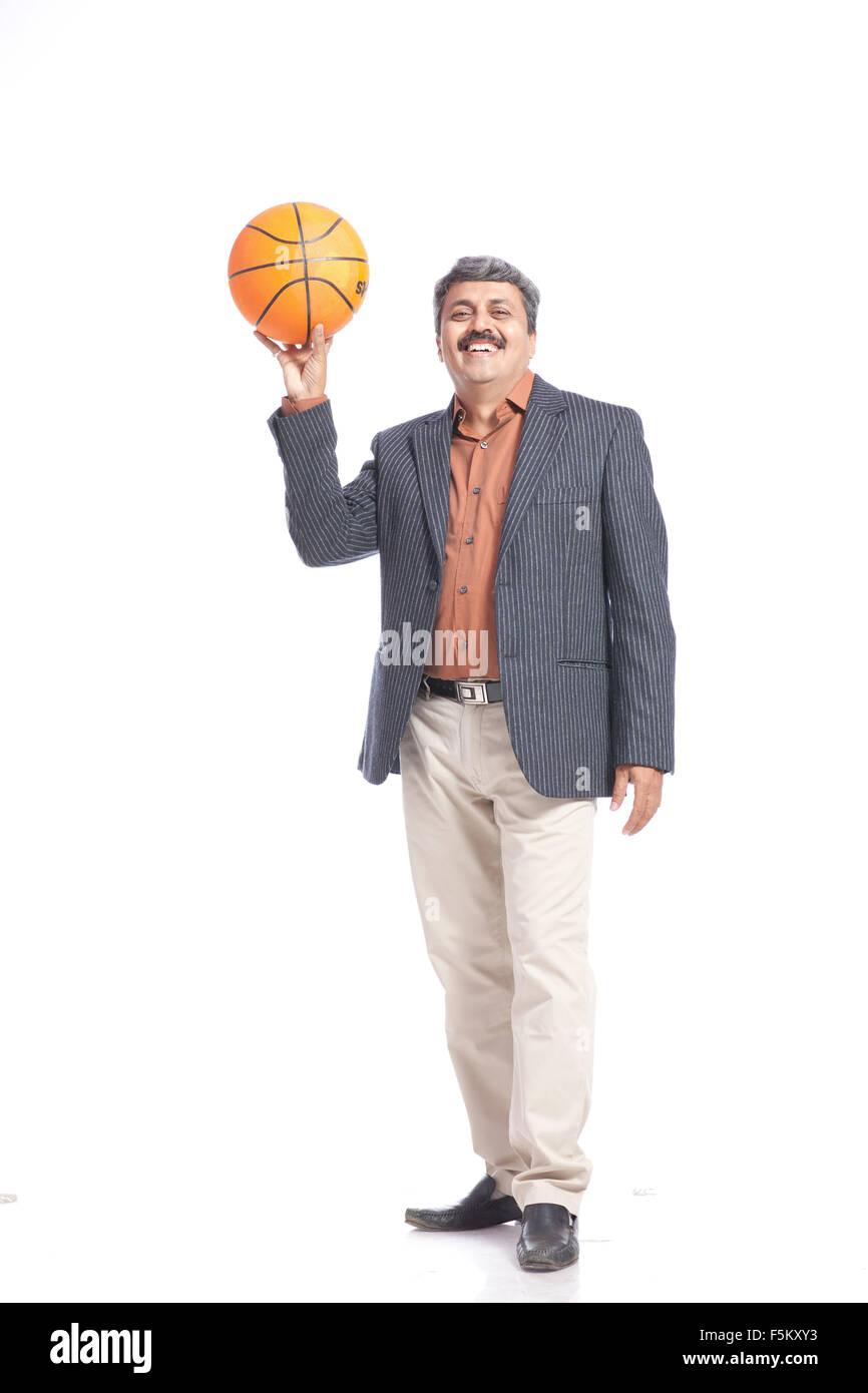 Man holding ballon en main, l'Inde, l'Asie, M.# 790g Banque D'Images