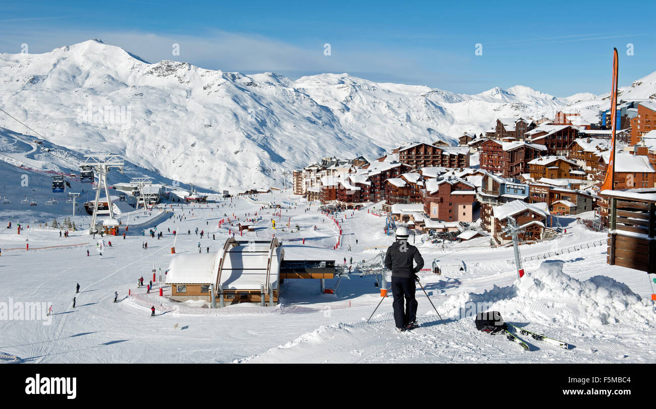 Val Thorens (Alpes, Savoie) : la station de ski en hiver Banque D'Images