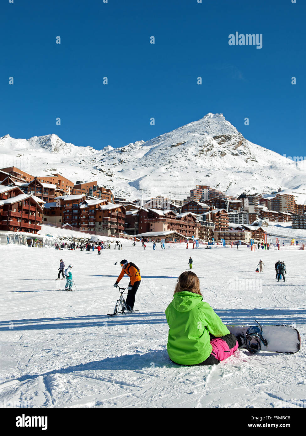 Val Thorens (Alpes, Savoie) : la station de ski en hiver Banque D'Images