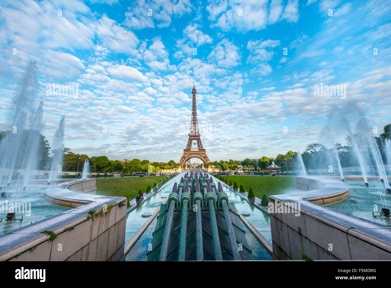 La Tour Eiffel, tour Eiffel et Trocadero, Paris, Ile-de-France, France Banque D'Images