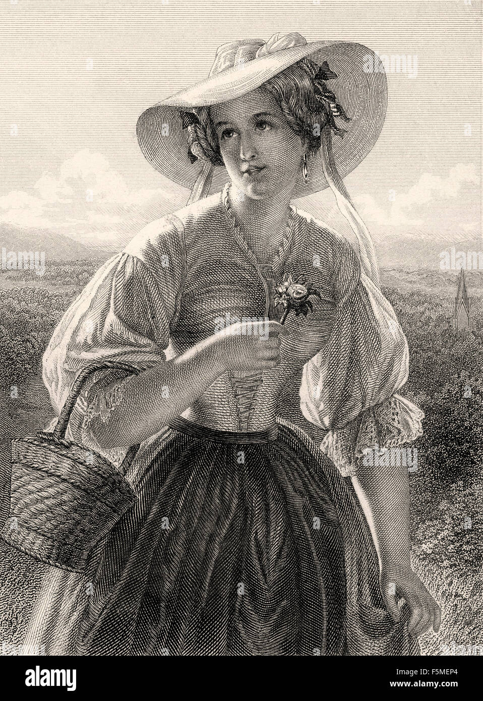 Elisabeth Friederike Brion, 1752 - 1813, un parson's fille qui avait l'amour-affaire avec le jeune Johann Wolfgang Goethe Banque D'Images
