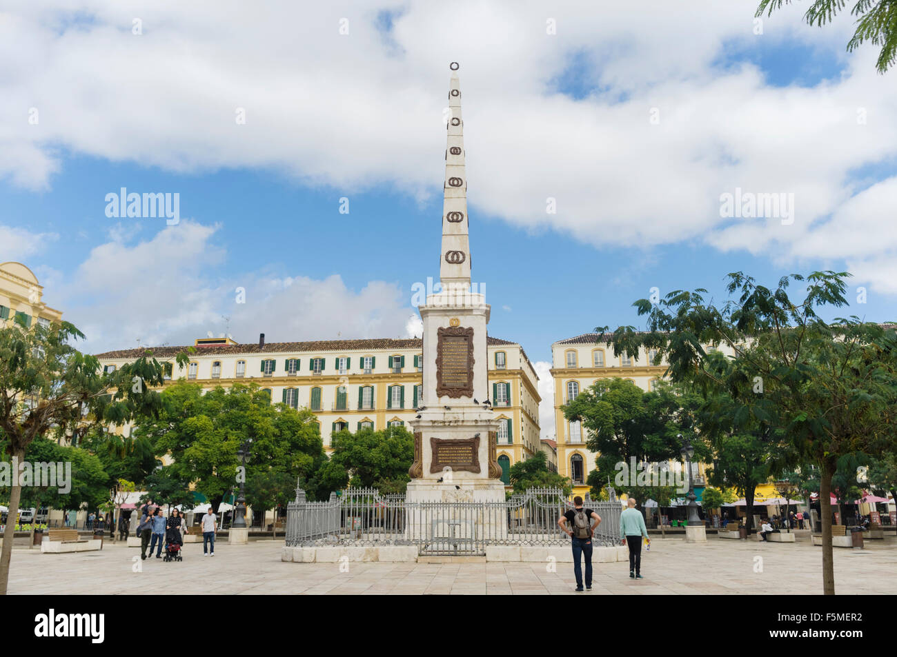 La Plaza de la Merced, où Pablo Picasso est né en 1881. Malaga, Andalousie, Espagne Banque D'Images