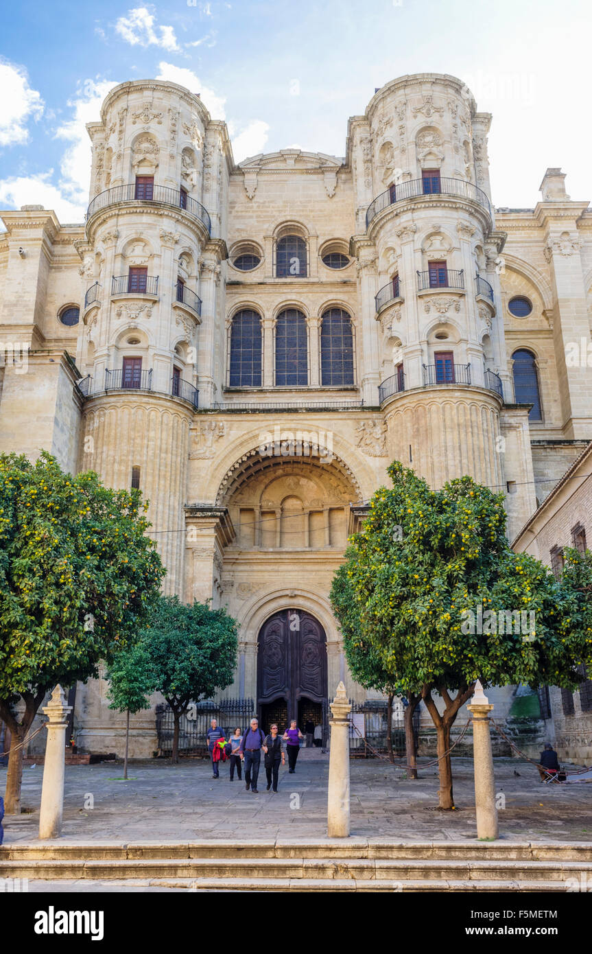 Cathédrale de Málaga, Andalousie, Espagne Banque D'Images