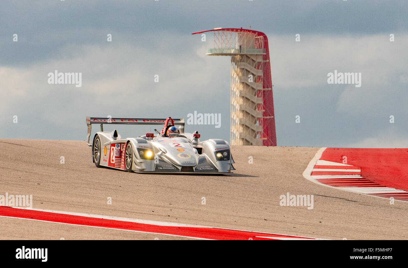 Des voitures de course du Championnat National Vintage au circuit des Amériques, Austin, TX, 2015 Banque D'Images