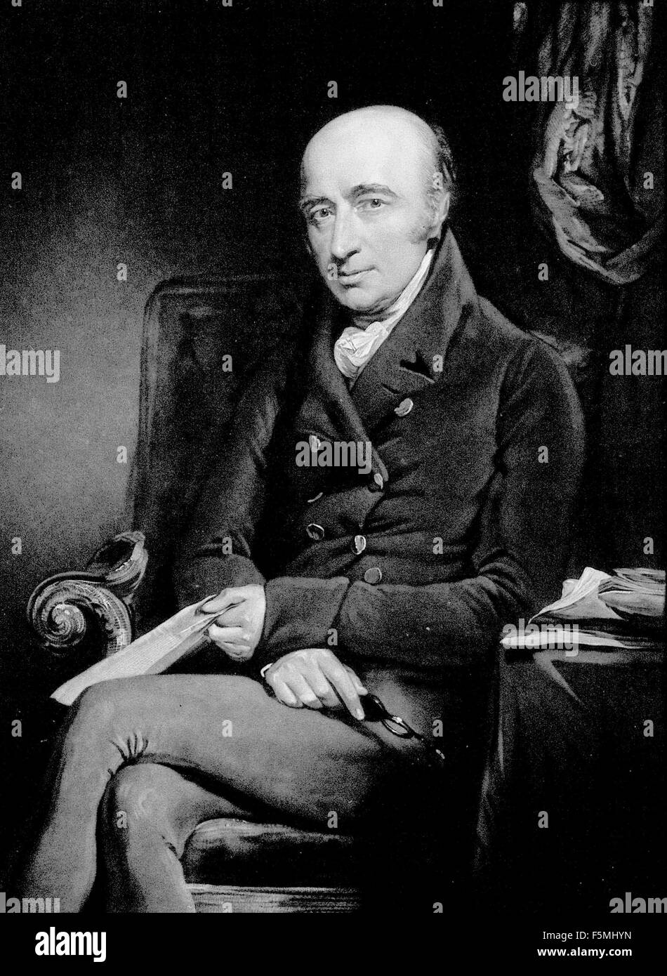 WILLIAM Hyde Wollaston (1766-1828) chimiste et physicien anglais, gravure d'après peinture de John Jackson. Banque D'Images