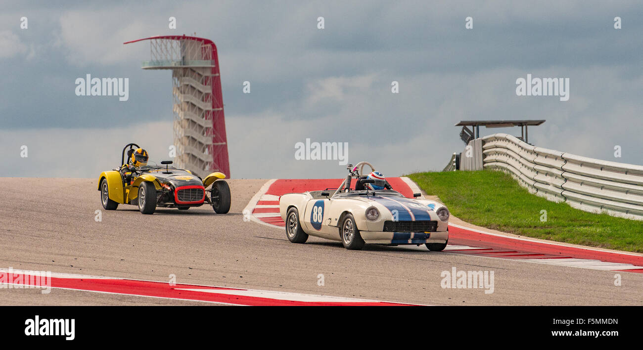 Vintage Sportscar Racing sur le circuit des Amériques, Austin, Texas. Banque D'Images