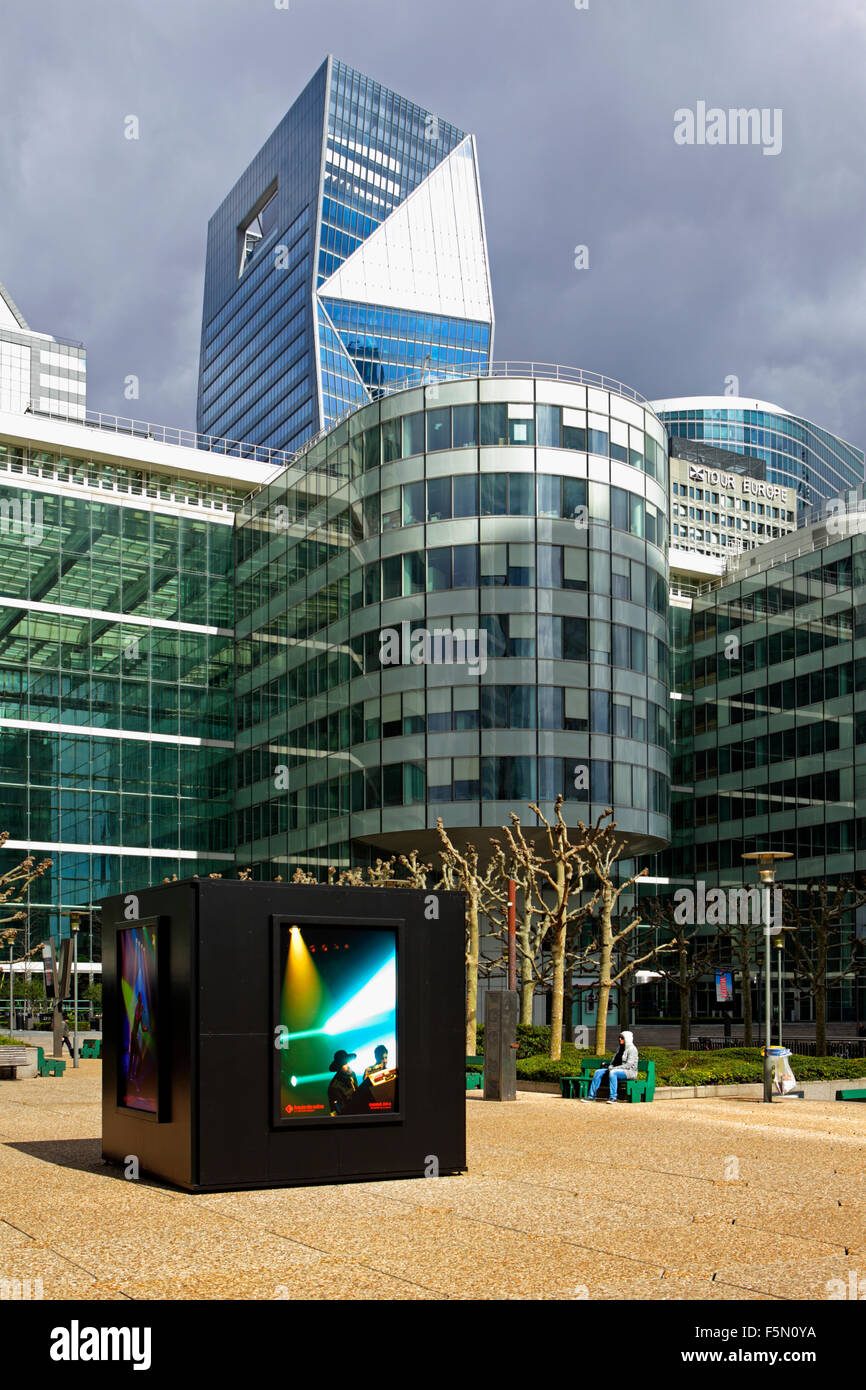 Les gratte-ciel modernes à la Défense, Paris, France Banque D'Images