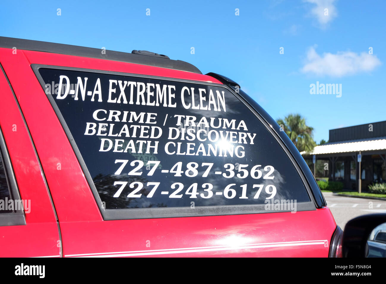Camion Extreme clean ADN, crime/trauma/découverte tardive / nettoyage décès, Octobre 2014 Banque D'Images