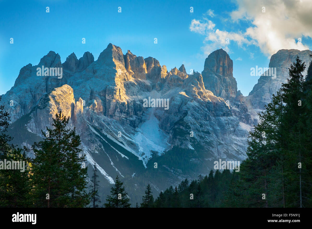 L'avis de Сristallo, Dolomiti mountain Banque D'Images