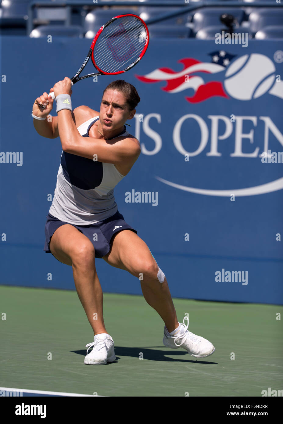 Andrea Petkovic (GER) 2015 à l'US Open de Flushing Meadows, l'USTA Billie Jean King National Tennis Center, New York, USA, Banque D'Images