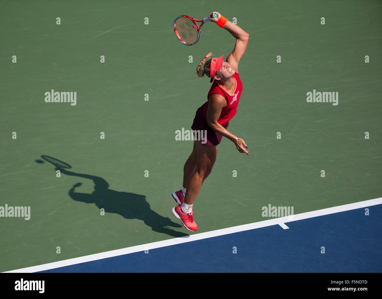 Angelique Kerber (GER) 2015 à l'US Open de Flushing Meadows, l'USTA Billie Jean King National Tennis Center, New York, USA, Banque D'Images