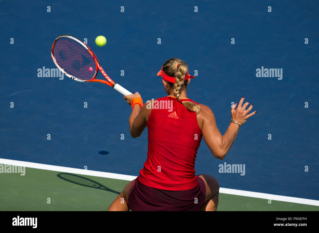 Angelique Kerber (GER) 2015 à l'US Open de Flushing Meadows, l'USTA Billie Jean King National Tennis Center, New York, USA, Banque D'Images