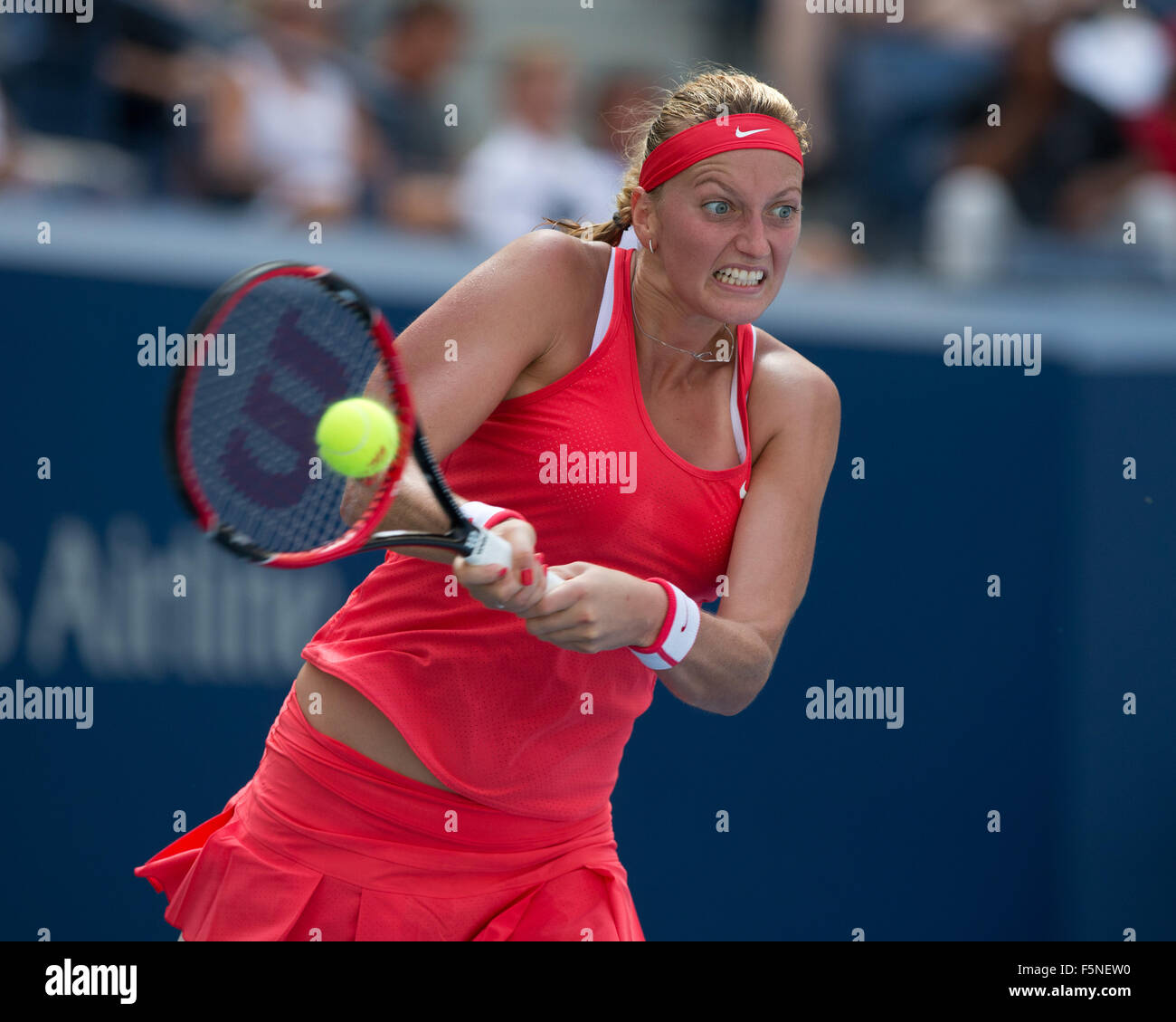 Petra Kvitova(CZE) à l'US Open de Flushing Meadows 2015 ,l'USTA Billie Jean King National Tennis Center, New York, USA, Banque D'Images