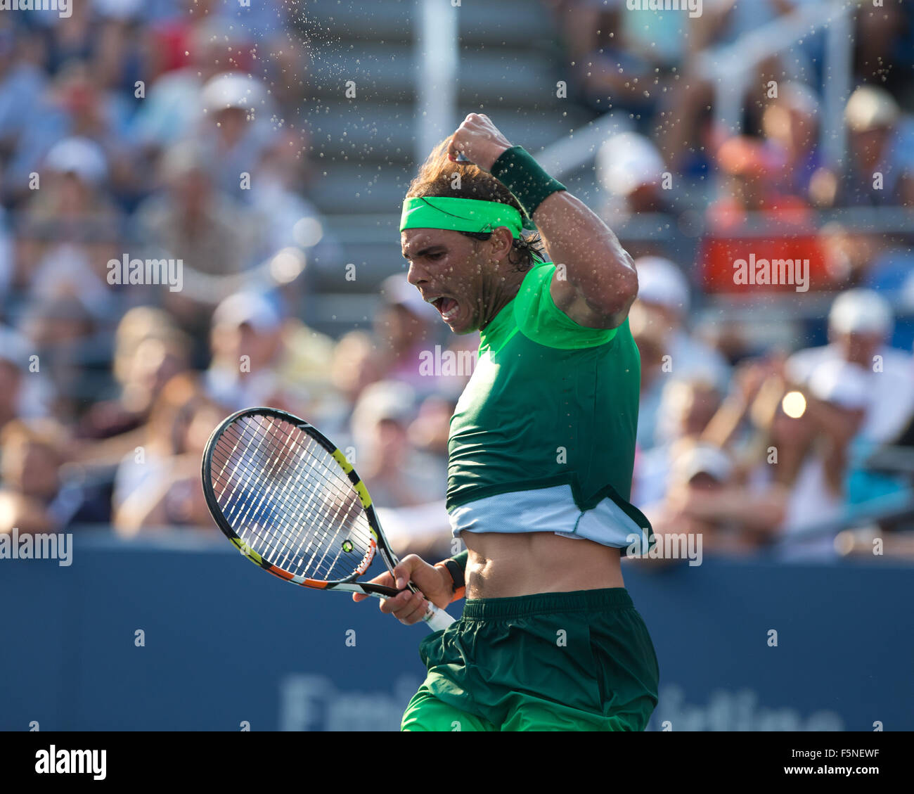 Rafael Nadal (ESP) à l'US Open 2015, l'USTA Billie Jean King National Tennis Center, New York, Banque D'Images