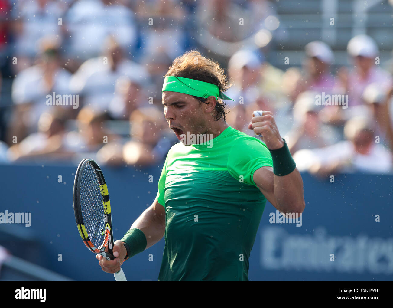 Rafael Nadal (ESP) à l'US Open 2015, l'USTA Billie Jean King National Tennis Center, New York, Banque D'Images
