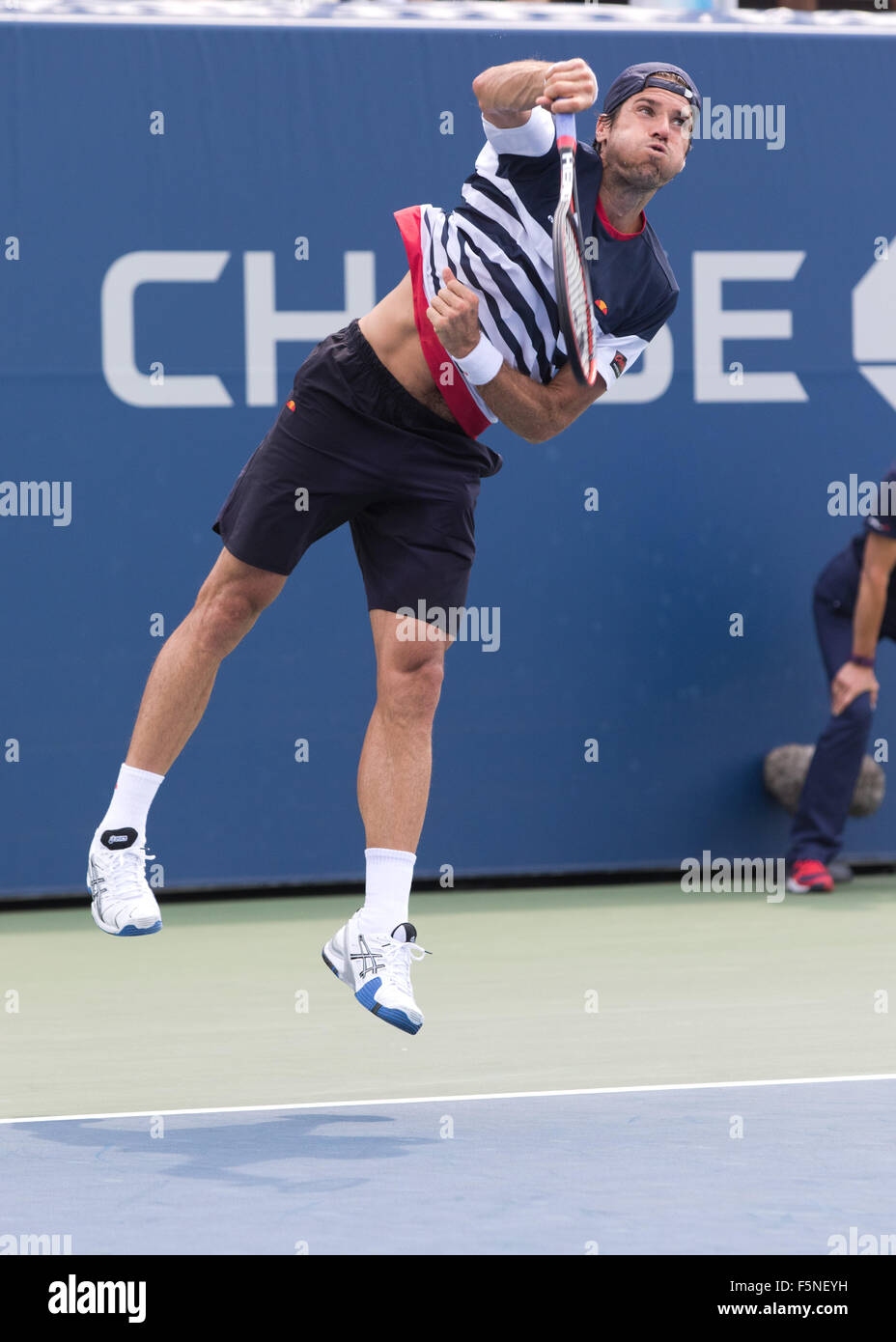 Tommy Haas (GER) à l'US Open 2015, l'USTA Billie Jean King National Tennis Center, New York, Banque D'Images