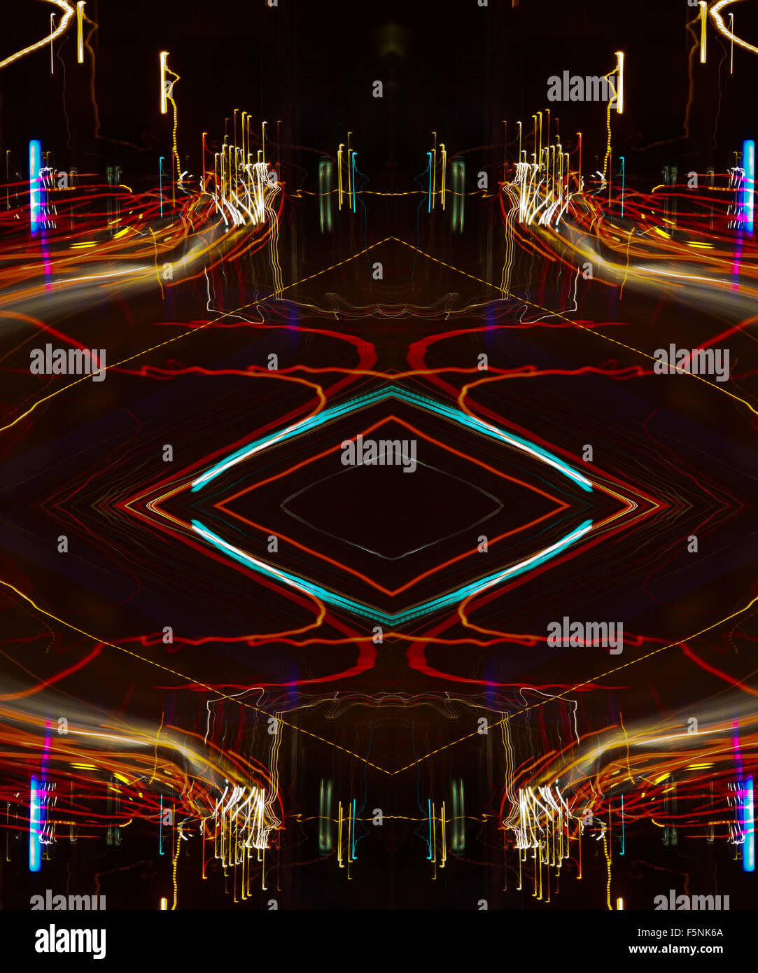 Lightpainting, art numérique, Photographie Art de la lumière Banque D'Images