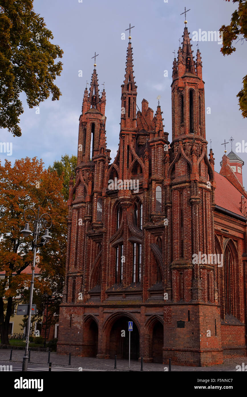 Eglise de Saint Bernardin à Vilnius (Lituanie) Banque D'Images