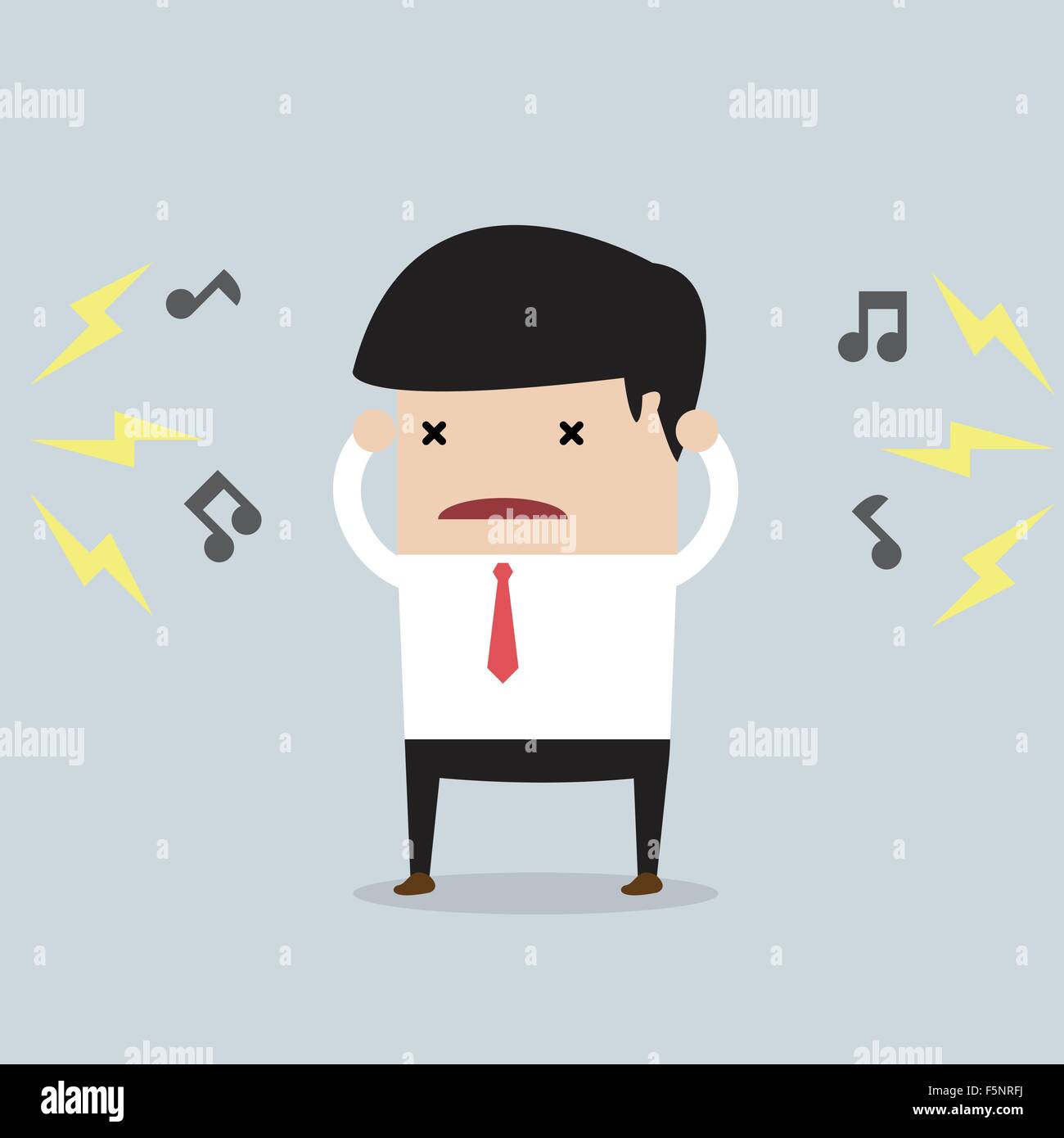 Businessman avec bruit, VECTOR, EPS10 Illustration de Vecteur