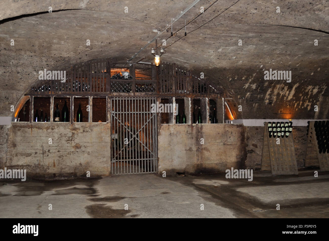 Cave à vin d'un vignoble allemand. Banque D'Images
