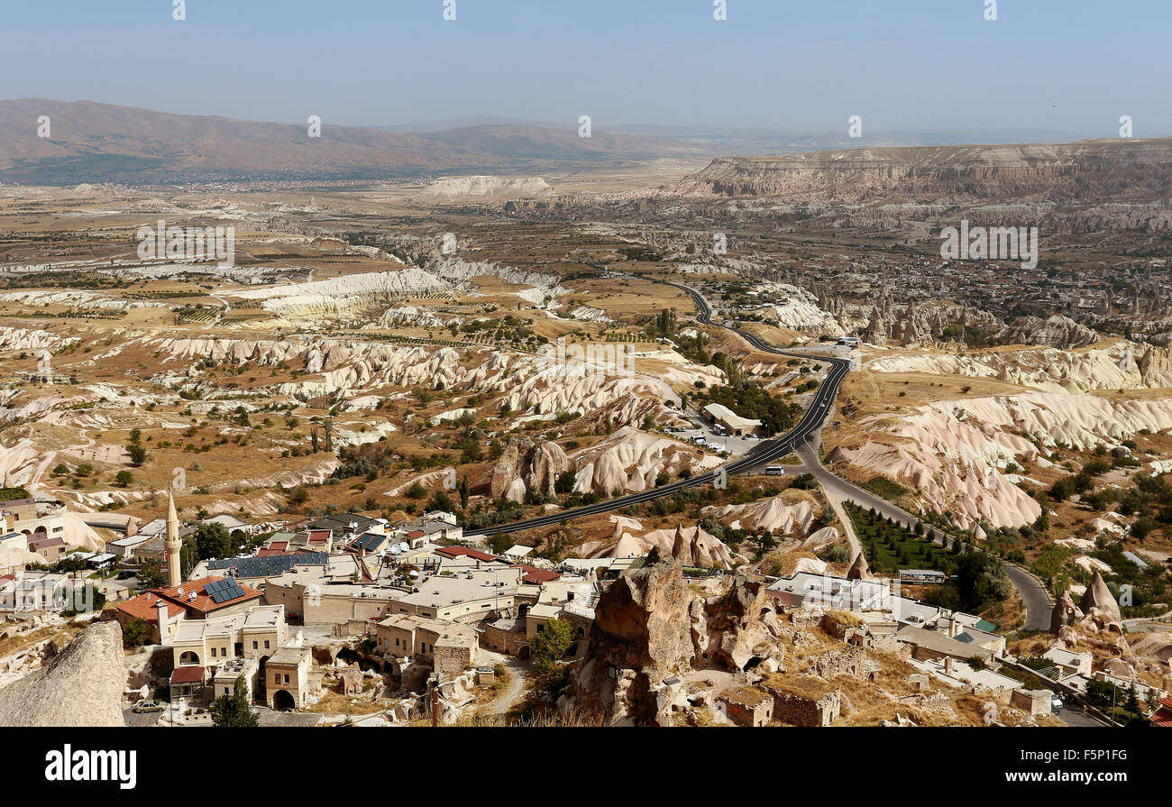 Belle vue sur les montagnes de la Cappadoce en Turquie Banque D'Images