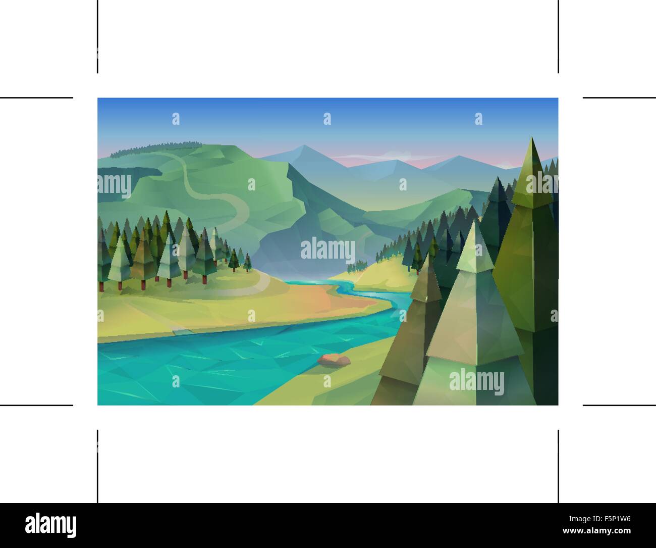 Paysage de forêt, de la nature de fond vecteur Illustration de Vecteur