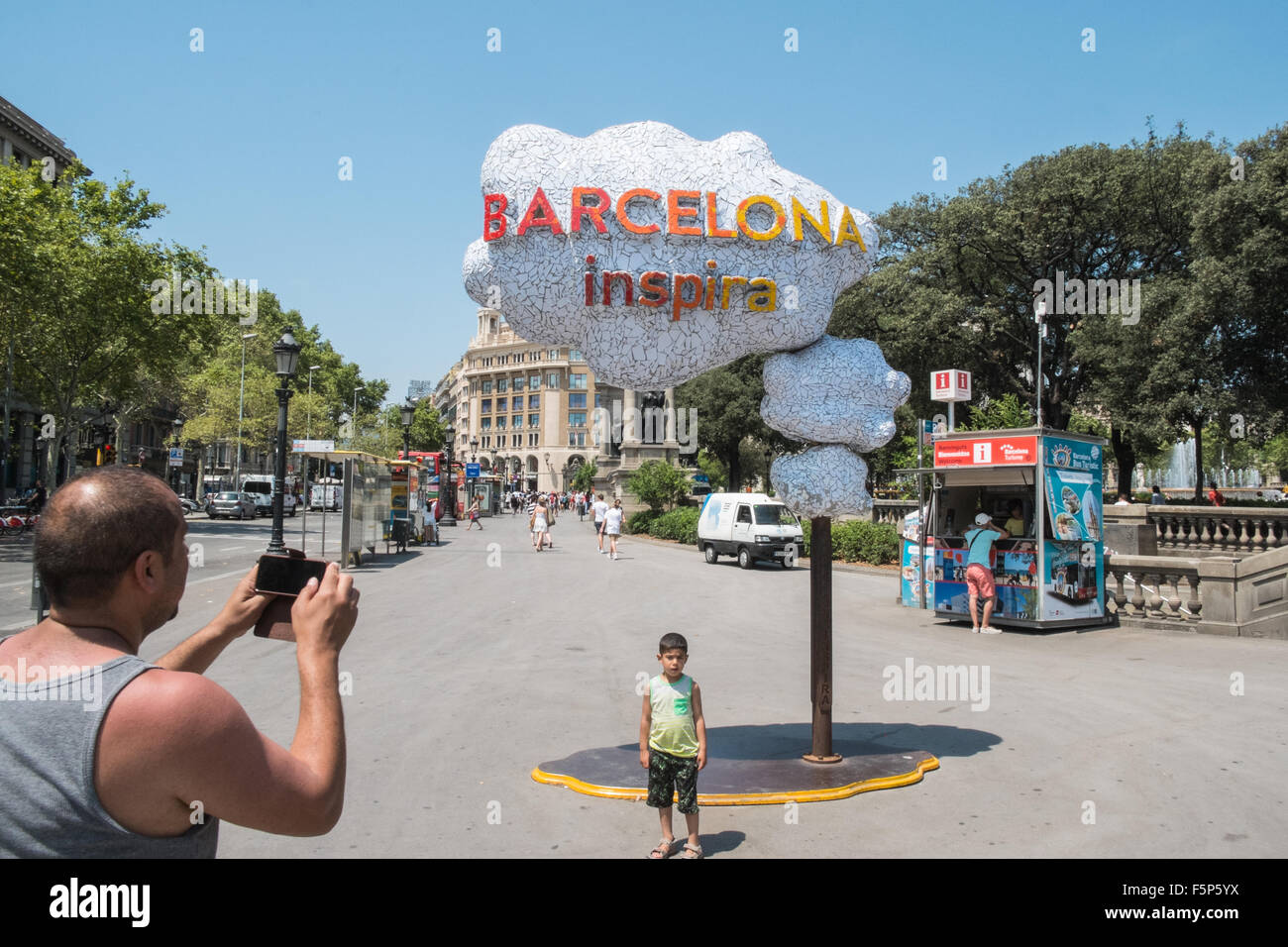 Inspirer de Barcelone,inspira, la promotion de l'Art de Catalogne, Barcelone, Espagne Banque D'Images