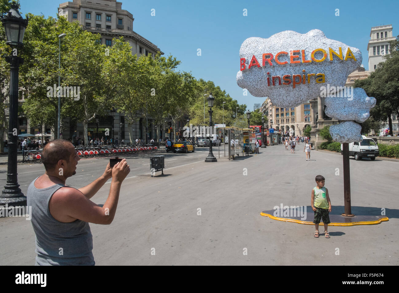 Inspirer de Barcelone,inspira, la promotion de l'Art de Catalogne, Barcelone, Espagne Banque D'Images