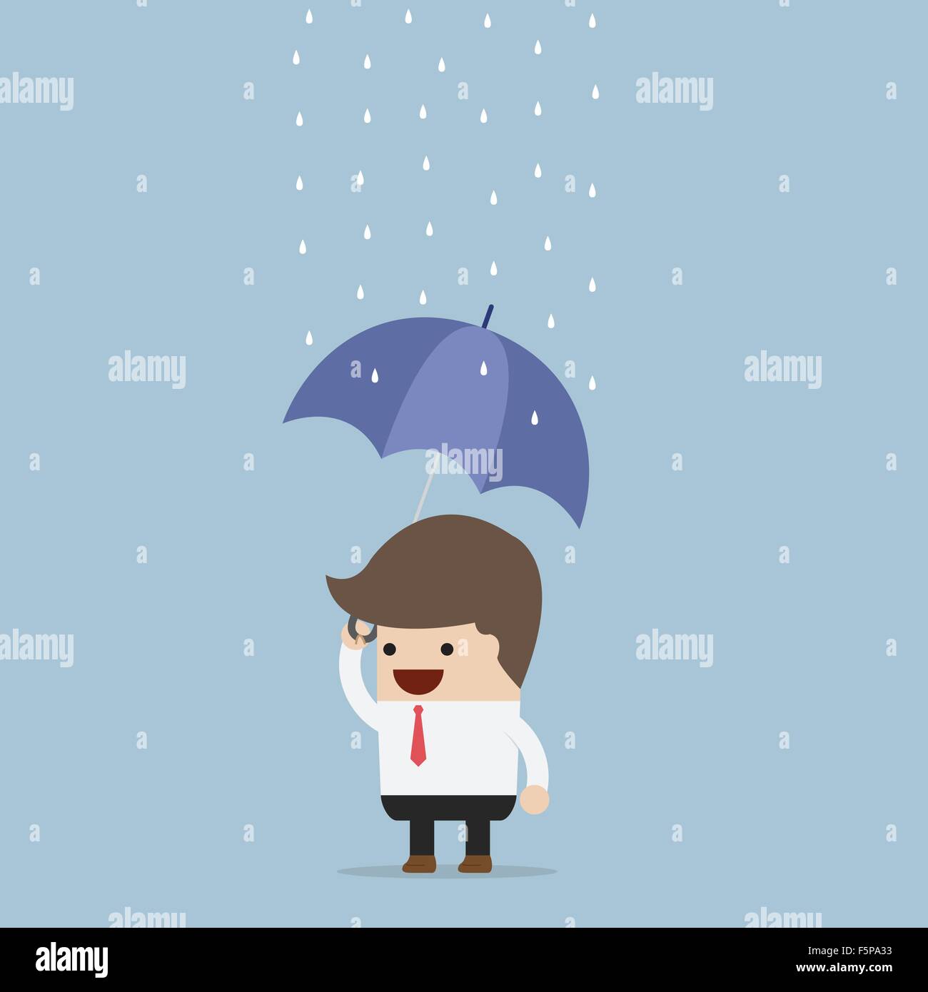 Portrait d'un parapluie sous la pluie, VECTOR, EPS10 Illustration de Vecteur