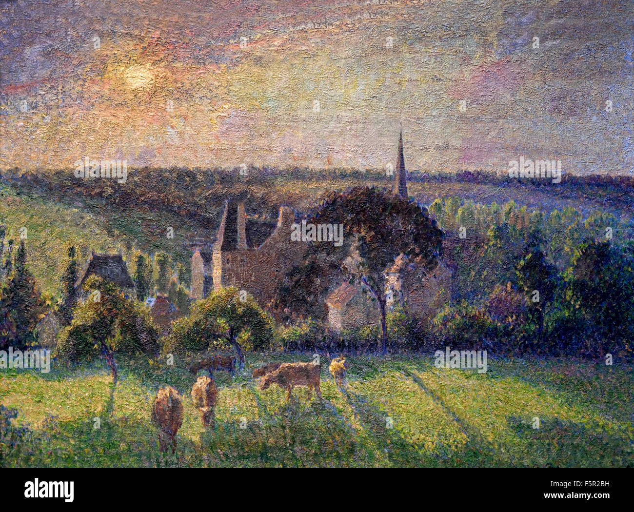 Paysage à Eragny 1897 Camille Pissarro 1830 - 1905 France Banque D'Images