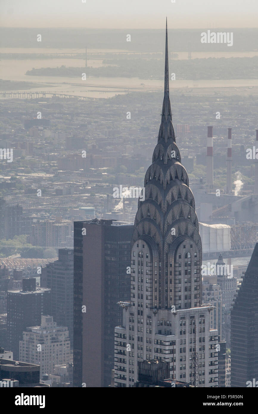La façade de l'immeuble Chrysler, était le plus haut bâtiment du monde avant qu'il a été dépassé par l'Empire State Building en 1931. Banque D'Images