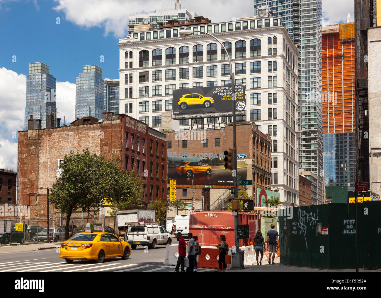 Intersection de la 10e Avenue et West 34th Street, Manhattan, New York City, USA Banque D'Images