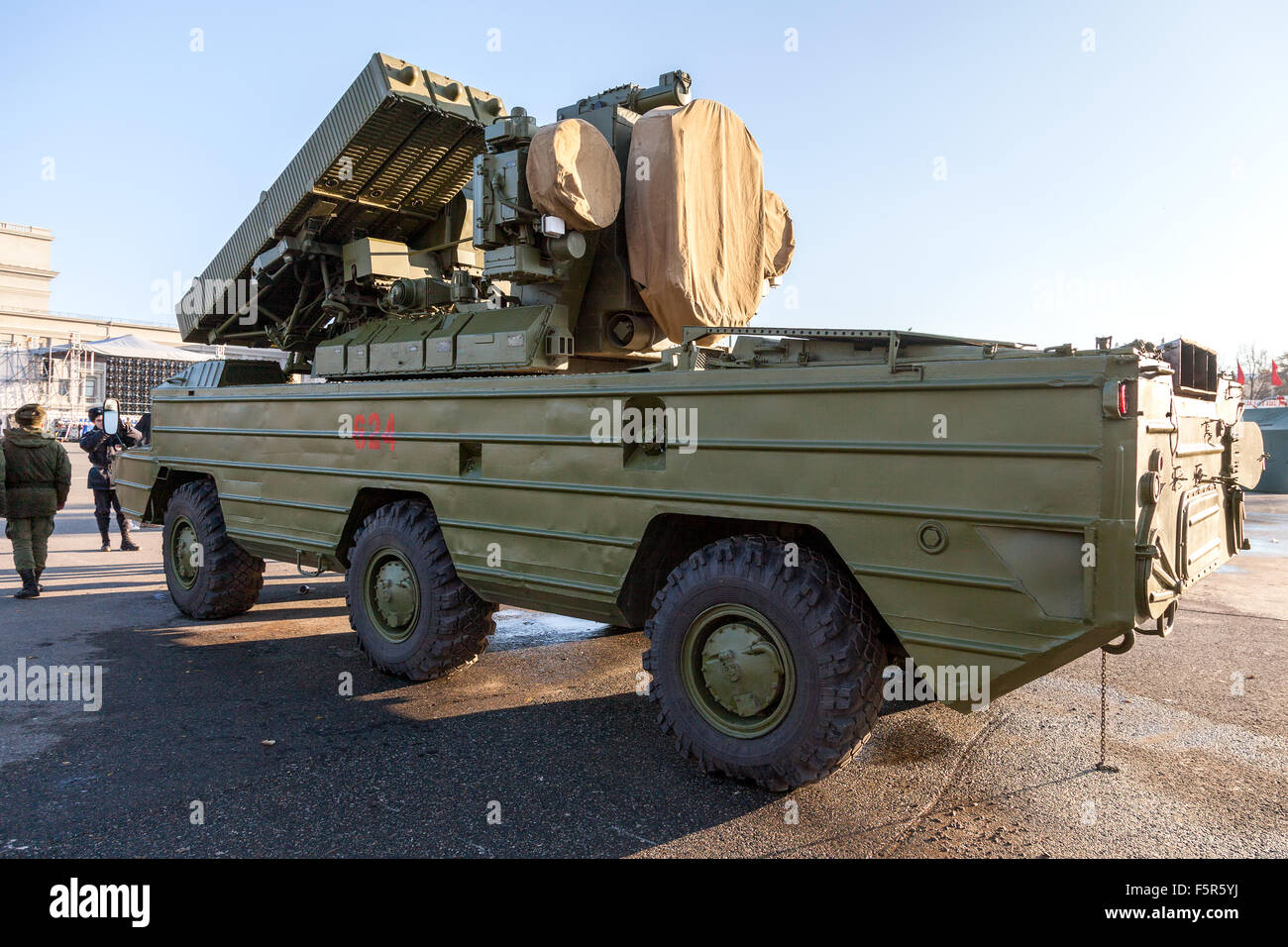 Missile anti-aérien russe «système Osa' (SA-8 Gecko) Banque D'Images