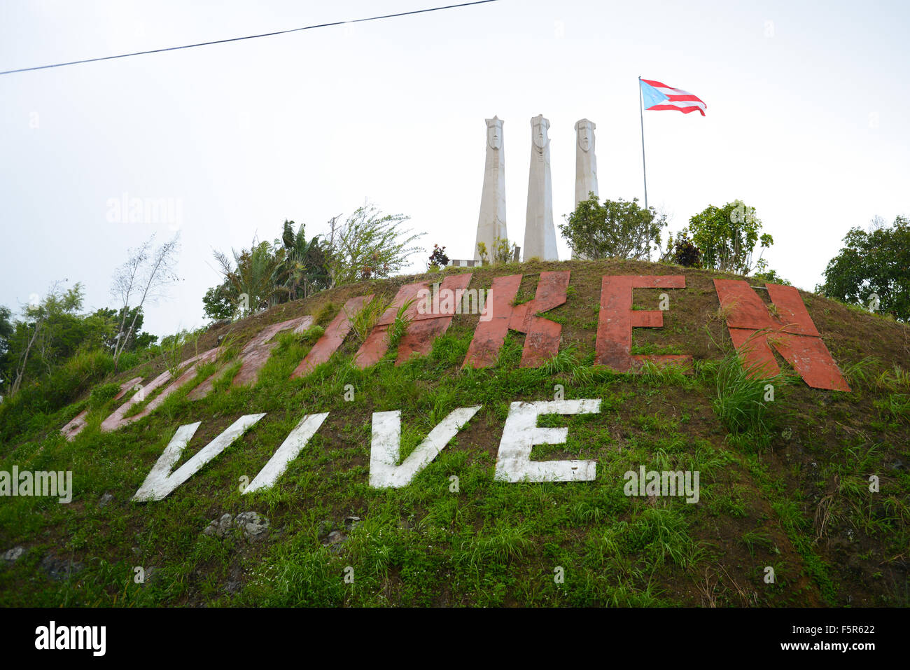 Monument en l'honneur des Trois Rois. Guavate, Puerto Rico. USA territoire. L'île des Caraïbes. Banque D'Images