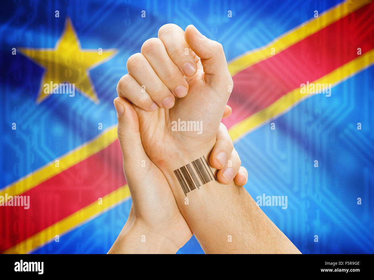 Numéro de code barre sur le numéro d'un et de l'arrièreplan