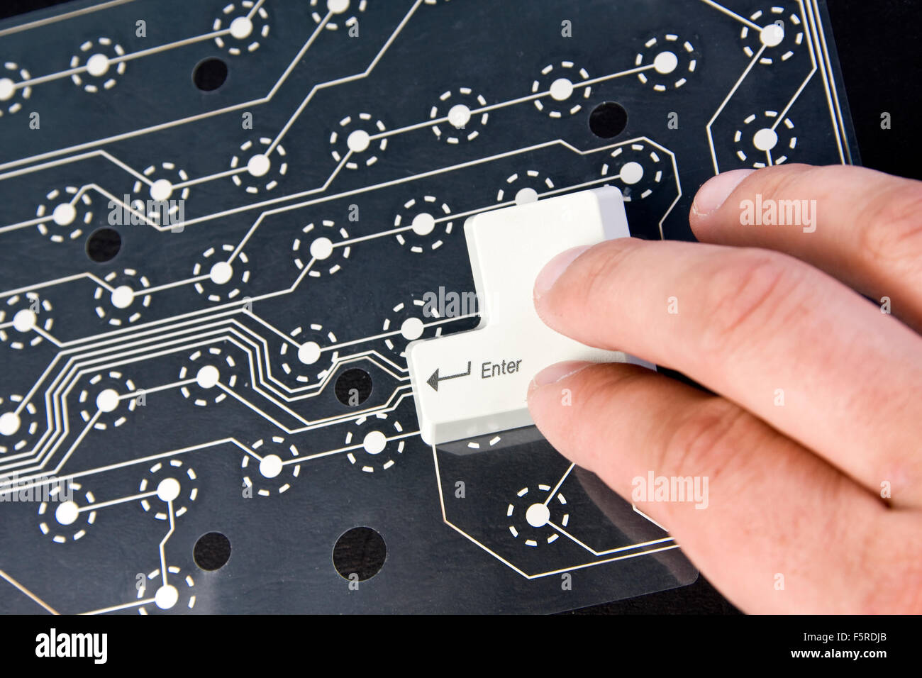 Concept de clavier d'ordinateur. Appuyer sur la touche entrée Banque D'Images